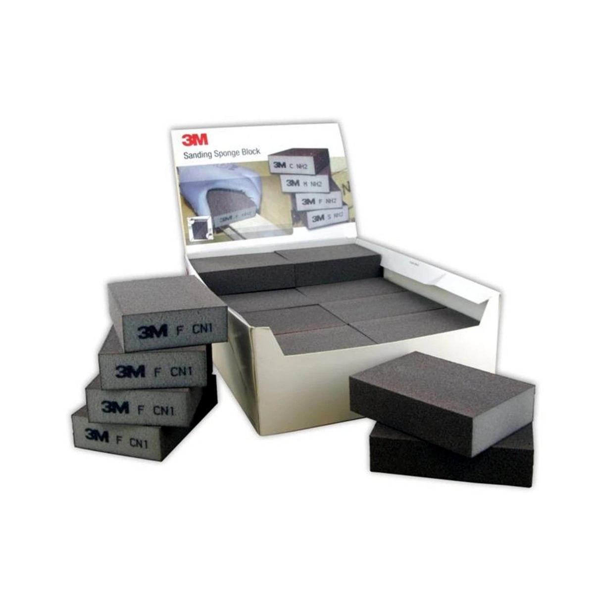 3m sanding sponge grey 100 mm 68 26 sponges med 4 sided