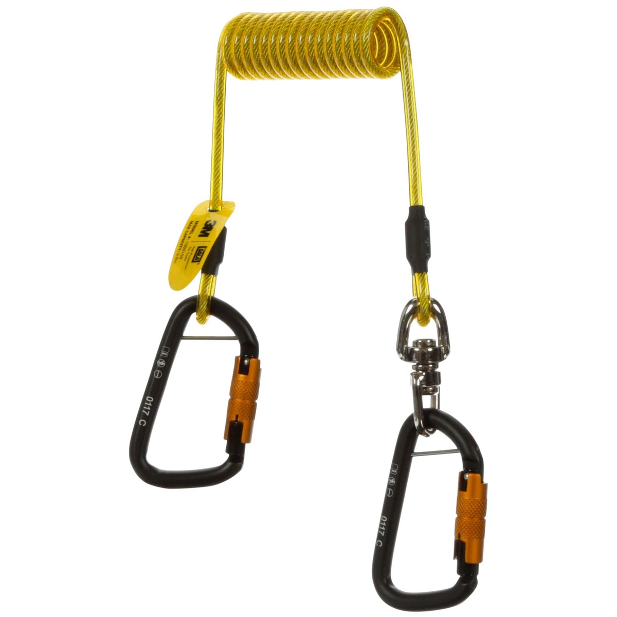 3m dbi-sala fall protection for tools hook2hook tether with swivel 1500160
