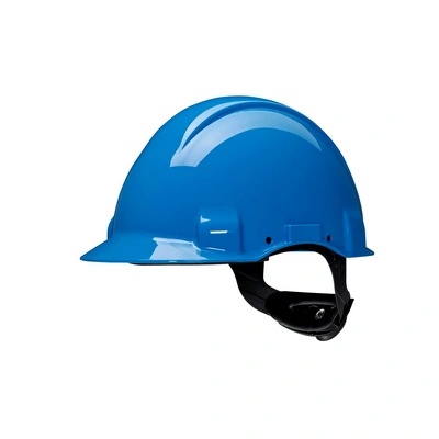 3M™ Hard Hat, Uvicator, Pinlock, Non vented, Dielectric 440V, Plastic Sweatband, Blue, G3001CUV-BB