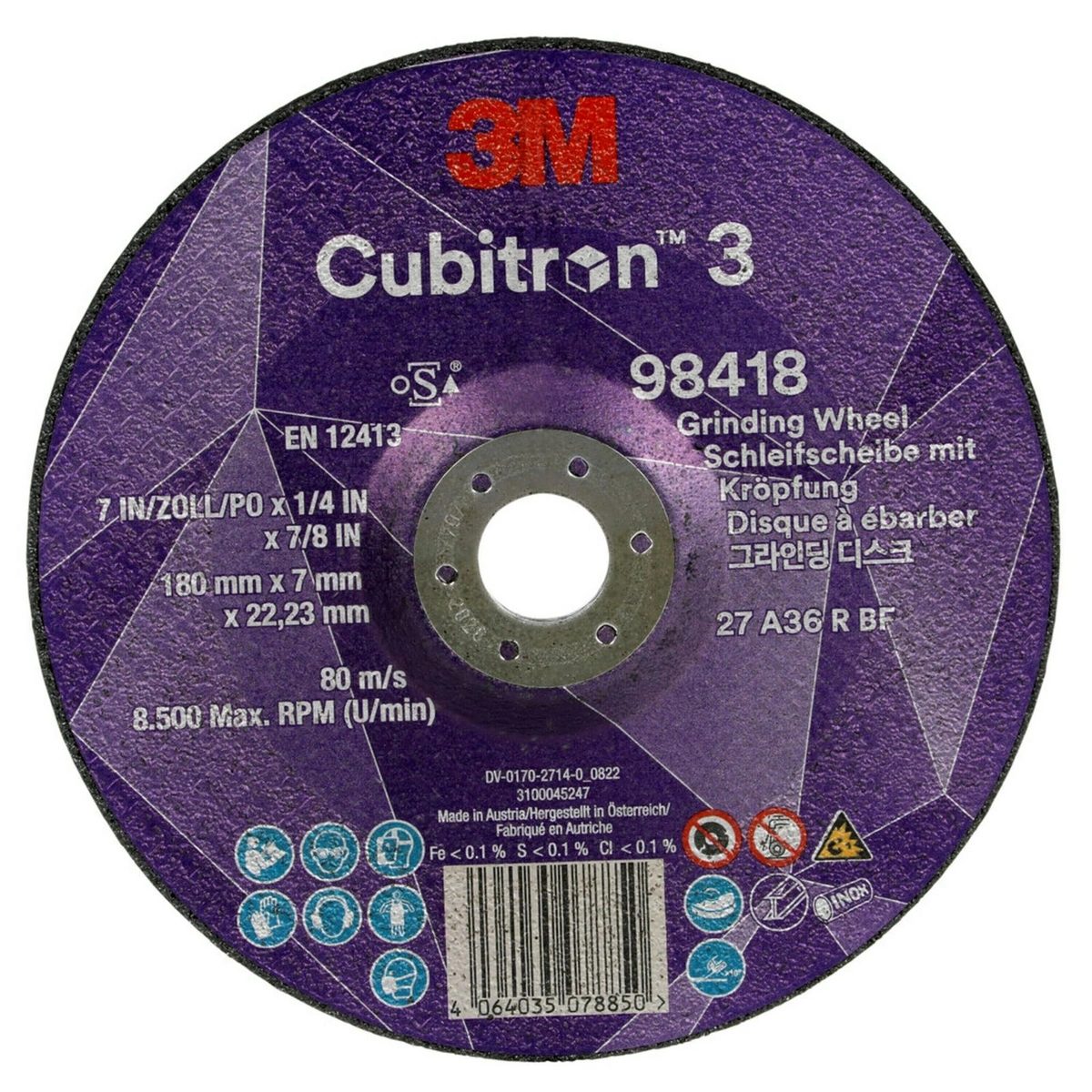3m-cubitron-3-depressed-center-grinding-wheel-98418-36-t27-7-in-x-1-4-in-x-7-8-in