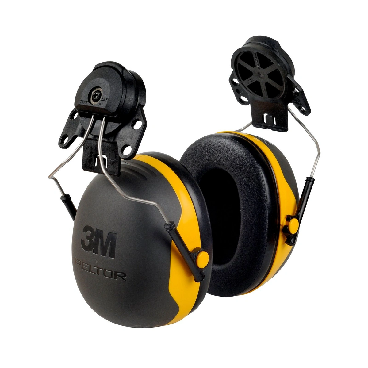 3m peltor earmuffs yellow helmet mounted x2p3