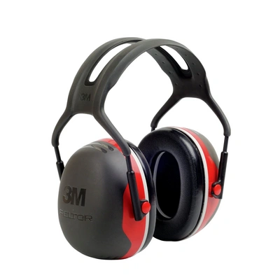 3M™ PELTOR™ Earmuffs, Red, Headband, X3A