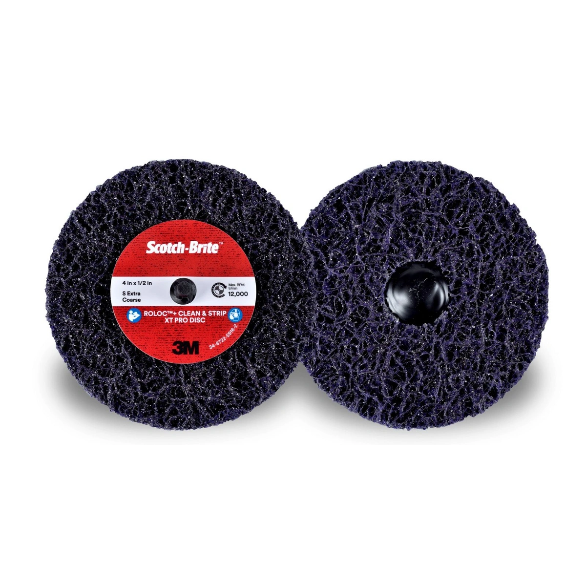 scotch-brite roloc clean and strip xt pro disc xo-zr mm 13 6 s xcrs purple
