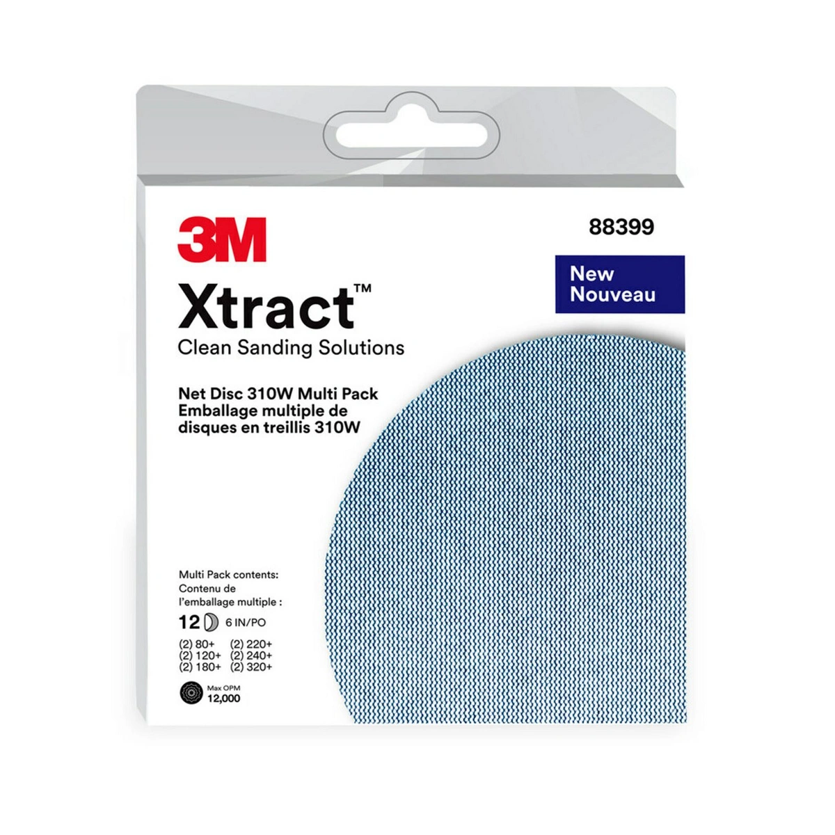 3m xtract net disc 310w 29262 2x80 2x120 2x180 2x320 150 mm nh 10 per inner 100 case job multi-pack