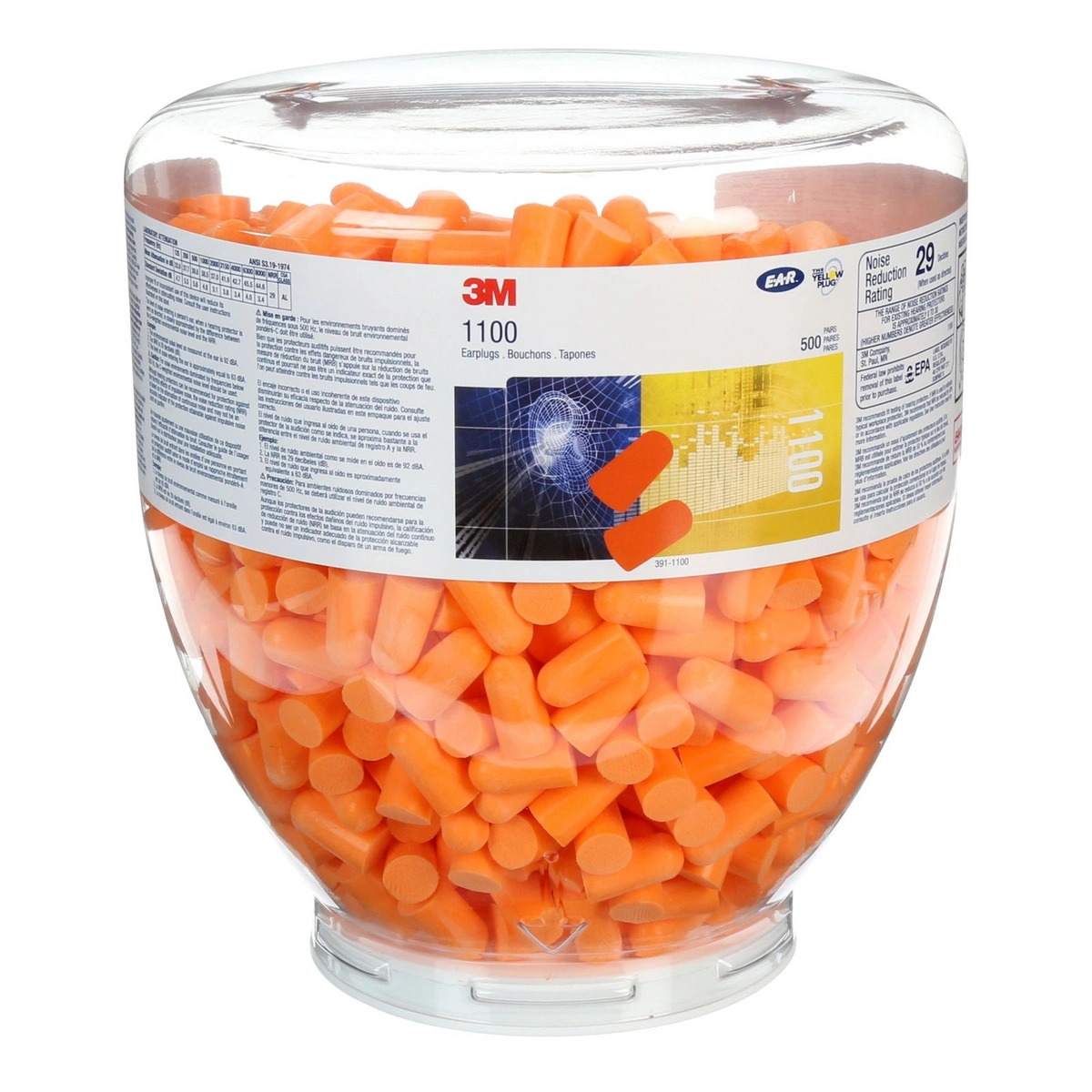 3m earplugs refill bottle uncorded 1100d